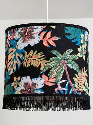 Φωτιστικό οροφής black tropical 35x20 εκ. E27 oxygen lampshades