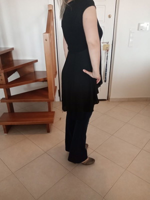 Blouse dress with zipper Lipsy London like new, black, one size
