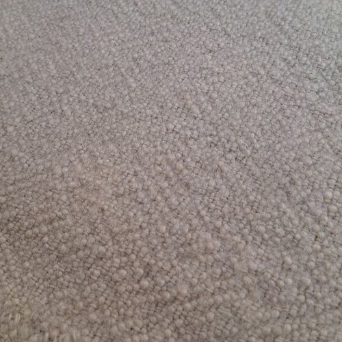 Vintage flokati rug set woolen handmade ecru used