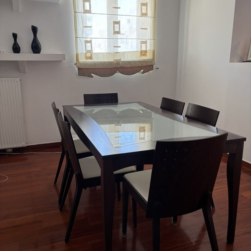 Dining set Bo Concept wenge wood table and six chairs like new