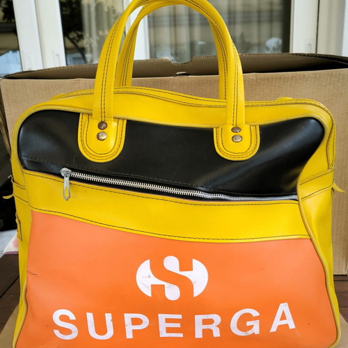 Superga Vintage Eco-Leather Shoulder Bag used, multicolor