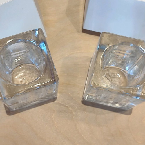 Icehotel Collection Crystal Candlesticks set of 2 new