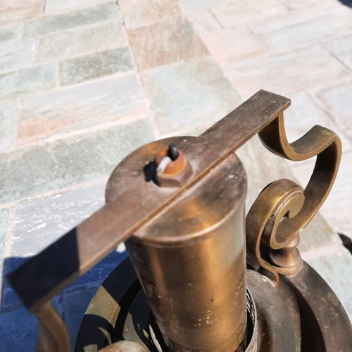 Vintage Brass Table Lamp / Lantern (Without Shade)