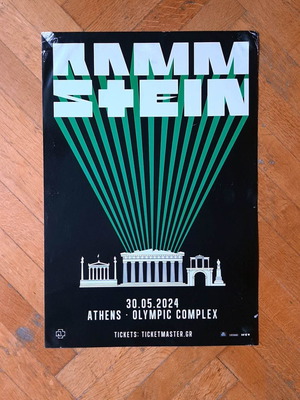 Rammstein original used concert poster Olympic Complex 2024