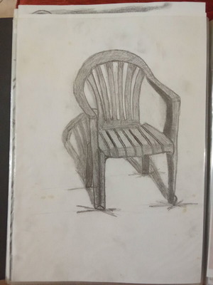 Chair sketch made to order 21x29