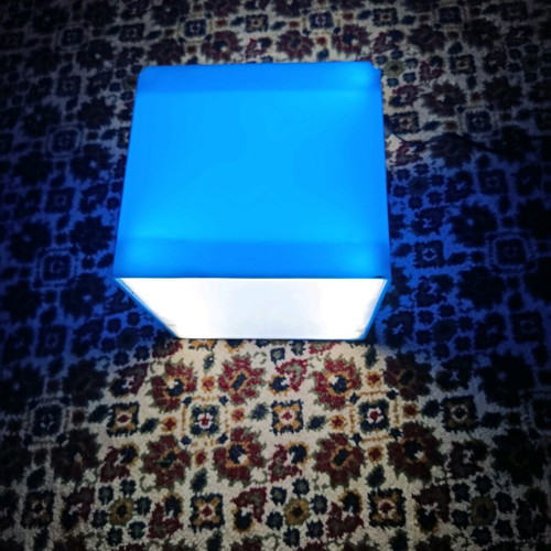 Handmade table lamp cube made to order