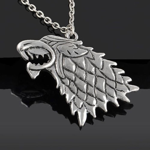 Game of Thrones House Stark Necklace like new, silver pendant