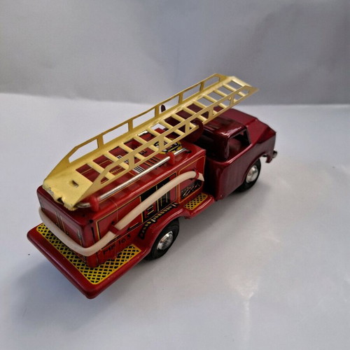 Old Chinese Tin Toy Fire Truck MF 163 like new