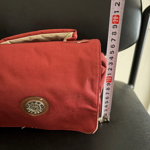 Aude Falbert travel toiletry bag 3 in 1 like new, burgundy and ecru