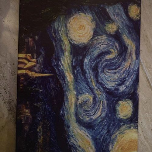 Starry Night laptop hard case, 34x23 cm