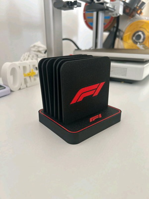 Formula 1 coaster set διπλής όψης σαν καινούργιο, βάση και 6 σουβέρ
