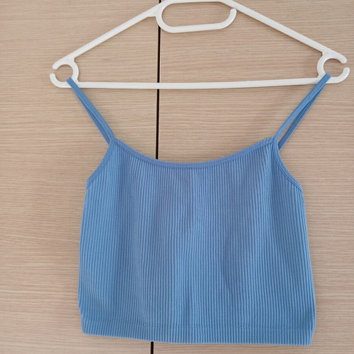 Stradivarius Women's Blue Top like new, size M