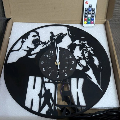Freddie Mercury Queen wall clock with LED lighting new