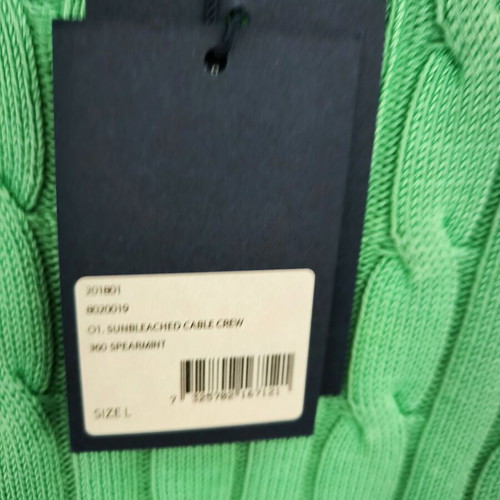Gant Cable Crew Sweater L new, fresh green