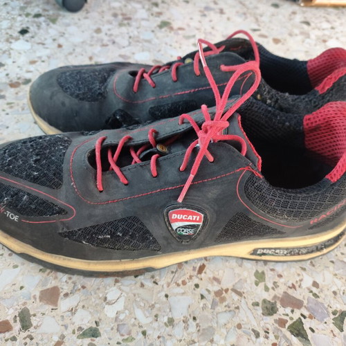Ducati work shoes used, size 43, slightly burnt by sparks
