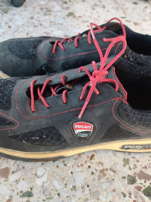 Ducati work shoes used, size 43, slightly burnt by sparks
