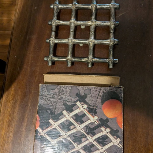 Square silver trivet like new