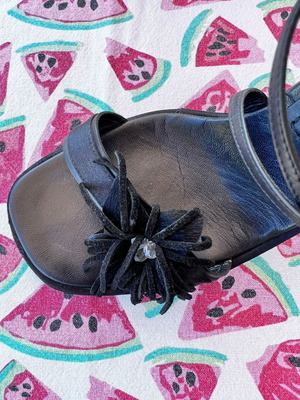 Casadei sandals used, black suede with satin, size 39, 10 cm heel