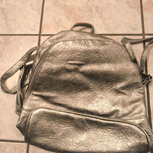 Backpack gray metallic like new