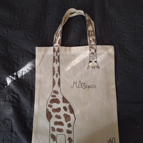 Hand-painted fabric shoulder bags new, two sizes