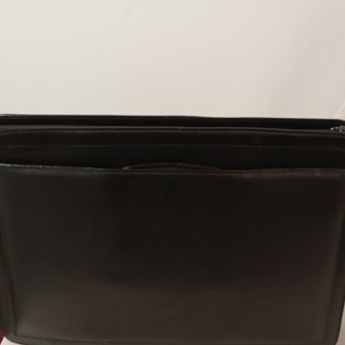 Leather briefcase new, black