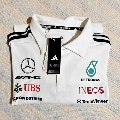 Adidas Mercedes-AMG Petronas Formula One Team Men's Long Sleeve Polo New