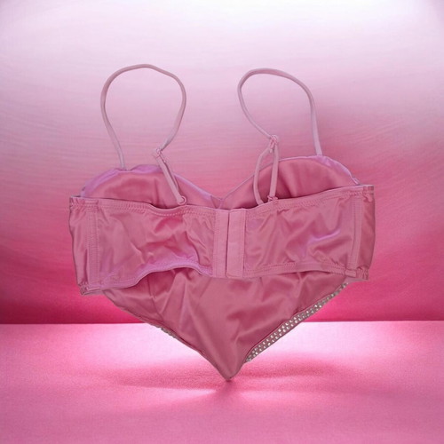 Primark Pink Diamanté Heart Bralette top