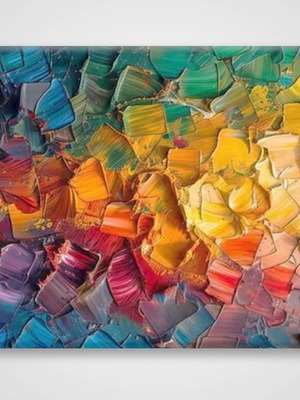 Canvas print painting 95x45cm new with wooden frame