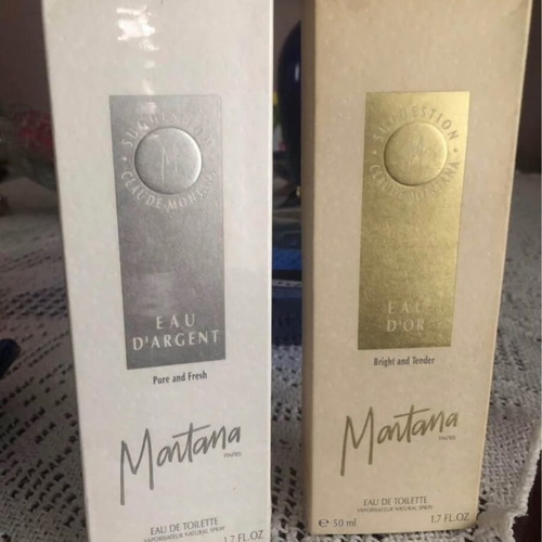 Montana eau d’argent and eau d’or perfume 50 ml, new