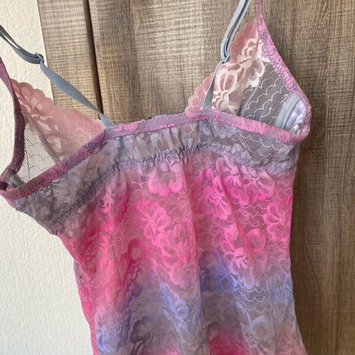 Tezenis bodysuit lace like new, pink ombre, size S