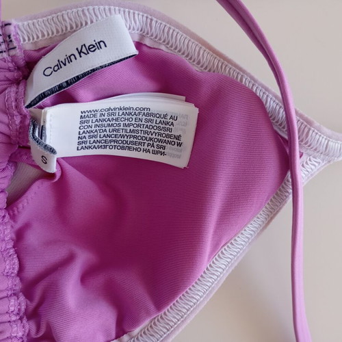 Calvin Klein bikini set like new, medium bottom, small top, black and purple