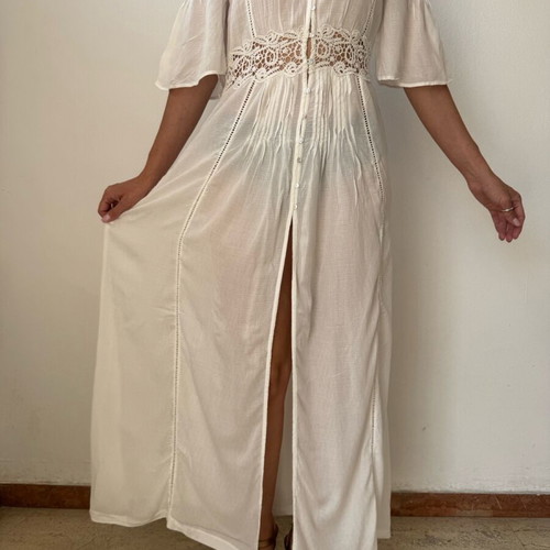 Maxi white dress Zara like new, size S