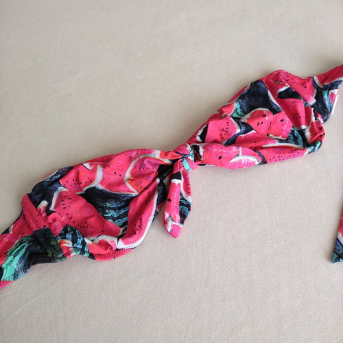 Oysho strapless bikini top used, colorful, size M