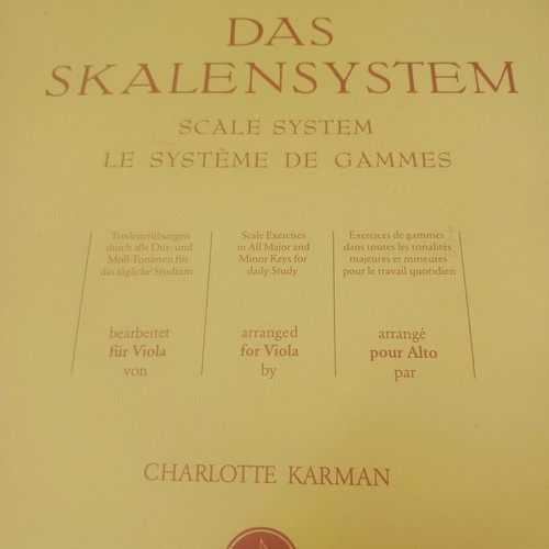 Carl Flesch Das Skalensystem book for viola new