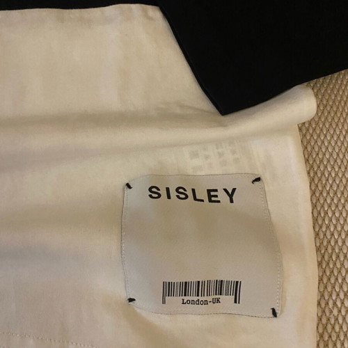Sisley spring t-shirt for boys 7-8 years new, black and white