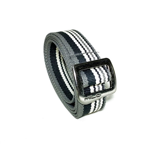 Milo Outdoor Webbing Belt 102cm, striped grey black white