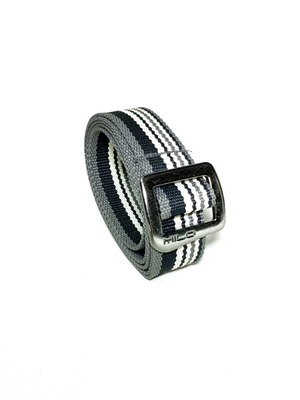 Milo Outdoor Webbing Belt 102cm, striped grey black white