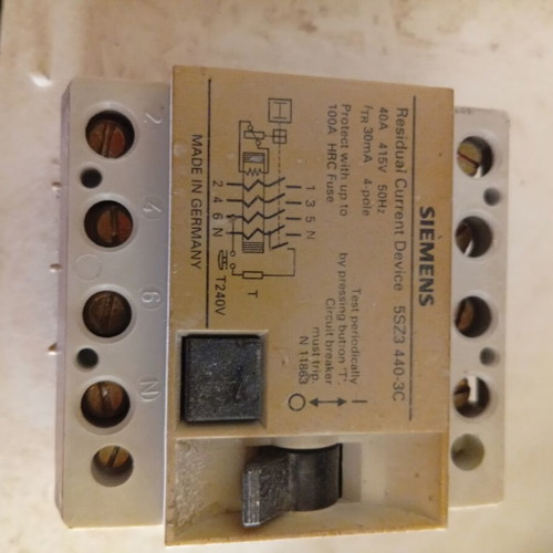 Residual Current Device 40A three-phase used