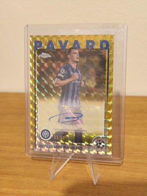 Topps Chrome Benjamin Pavard Inter Milan Auto Autograph Gold Lava Refractor Numbered 33/50 like new
