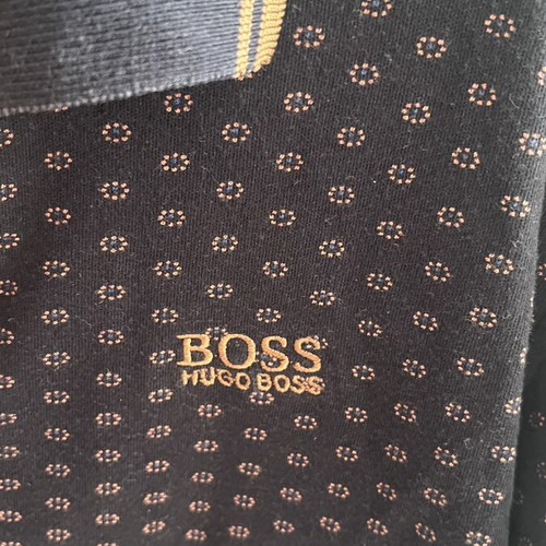 Hugo Boss polo shirt, black and brown, size M