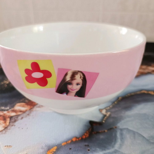 Barbie cereal bowls used, set of 2 porcelain