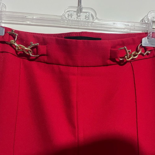 Lynne red flared pants like new, size M