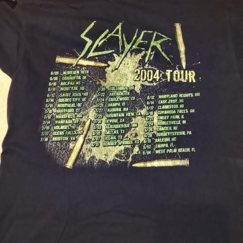 Slayer t-shirt vintage tour 2004 large used, multicolor