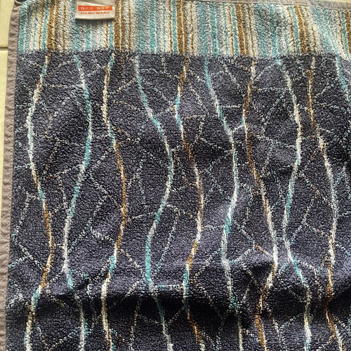 Nef Nef 2 face towels new, cotton, blue and green