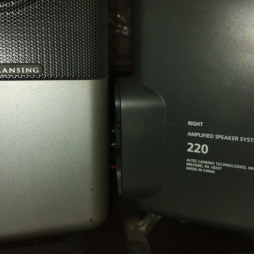 Altec Lansing computer speakers used with volume controls