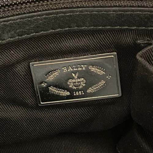 Bally Vintage Monogram Jacquard Bowling Bag used, black leather details