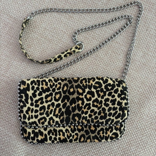 Zara leopard crossbody bag like new with two compartments and zipper
