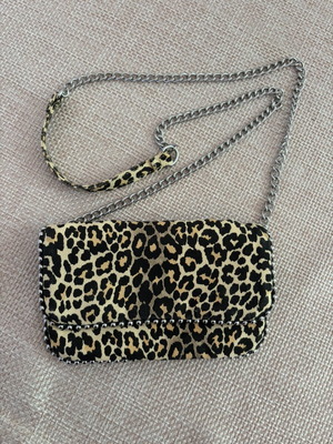 Zara leopard crossbody bag like new with two compartments and zipper