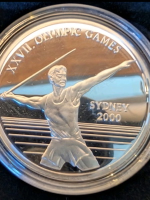 Uganda 1000 Shillings 1999 Sydney 2000 Javelin silver proof coin new