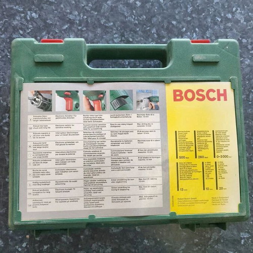 Bosch PSB 500 RE Impact Drill new with case and drill bit set